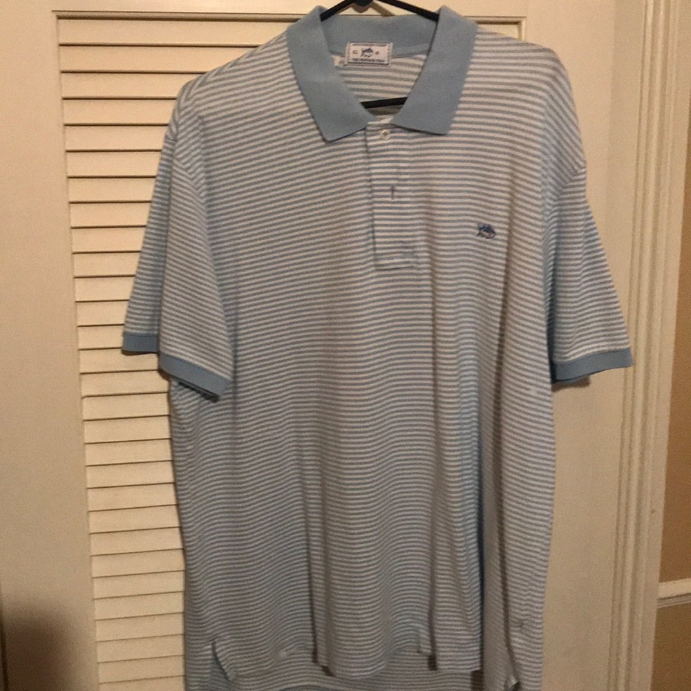 Carolina Blue & white collared shirt